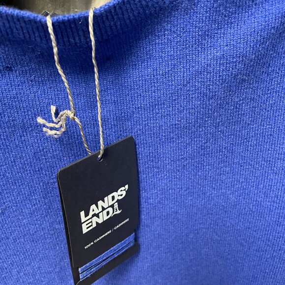 Lands' End Women's Jewel Neck Short Sleeve Cashmere Sweater, NWT - Picture 4 of 4